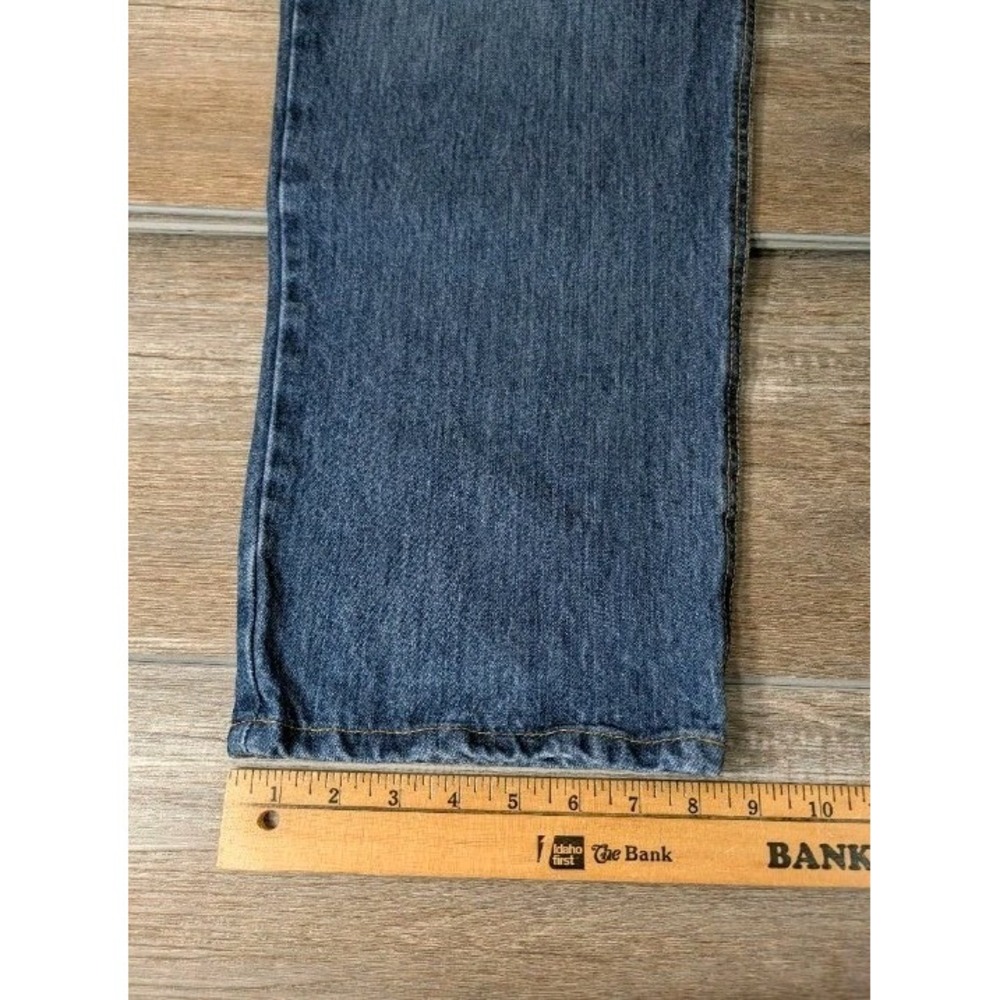 Cinch Jeans Mens 38x34 Blue Denim Black Label Rigid Loose Fit Tapered Cowboy - Picture 9 of 10